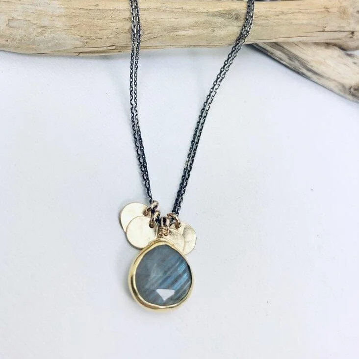 Labradorite Discs Necklace