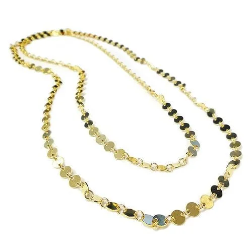 Milena Long Mini Disc Chain Necklace