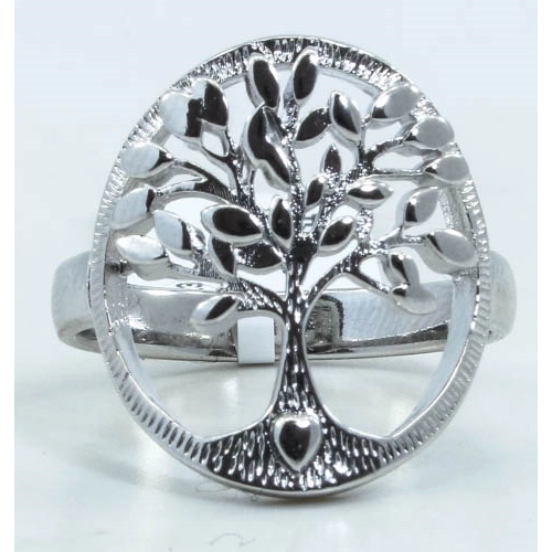 Nomination White Brass Life Tree Ring