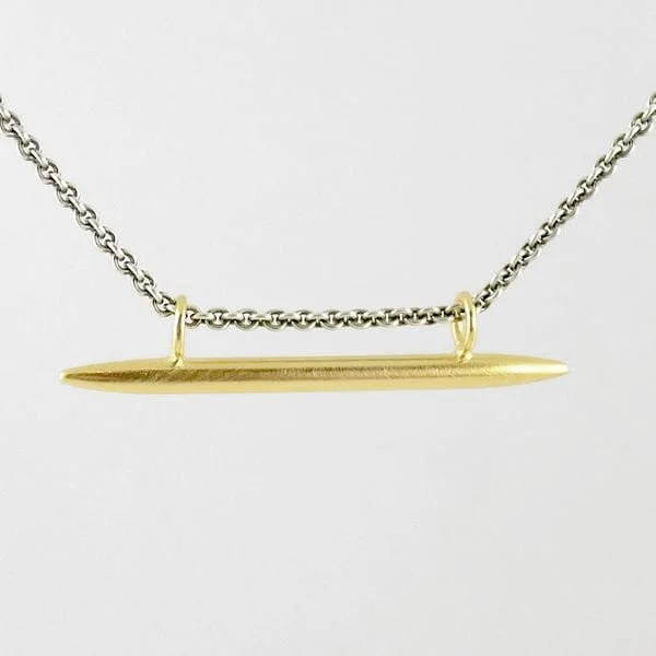 Tapered Bar Amulet Necklace