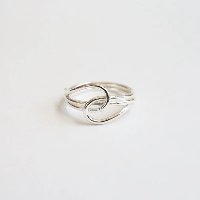 Interlocking Loops Ring - Sterling Silver