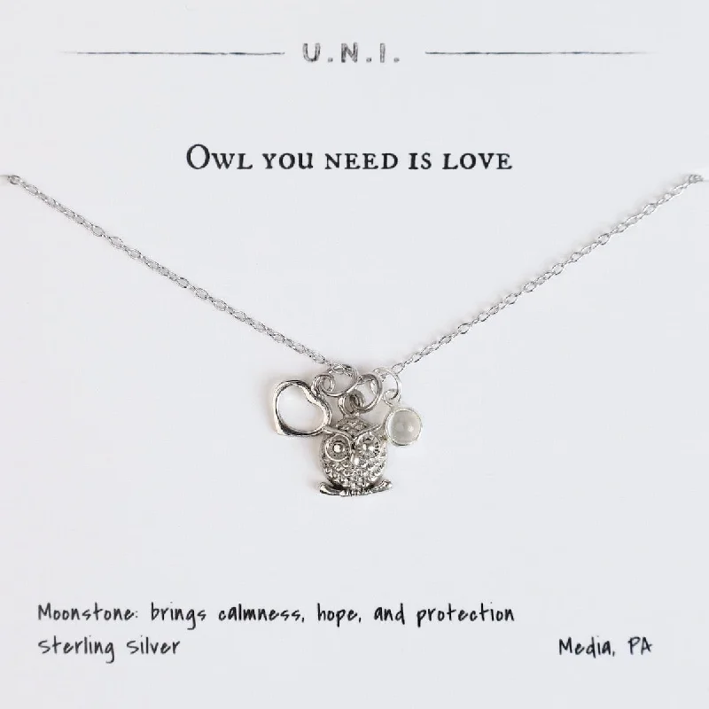 Owl You Need is Love Necklace